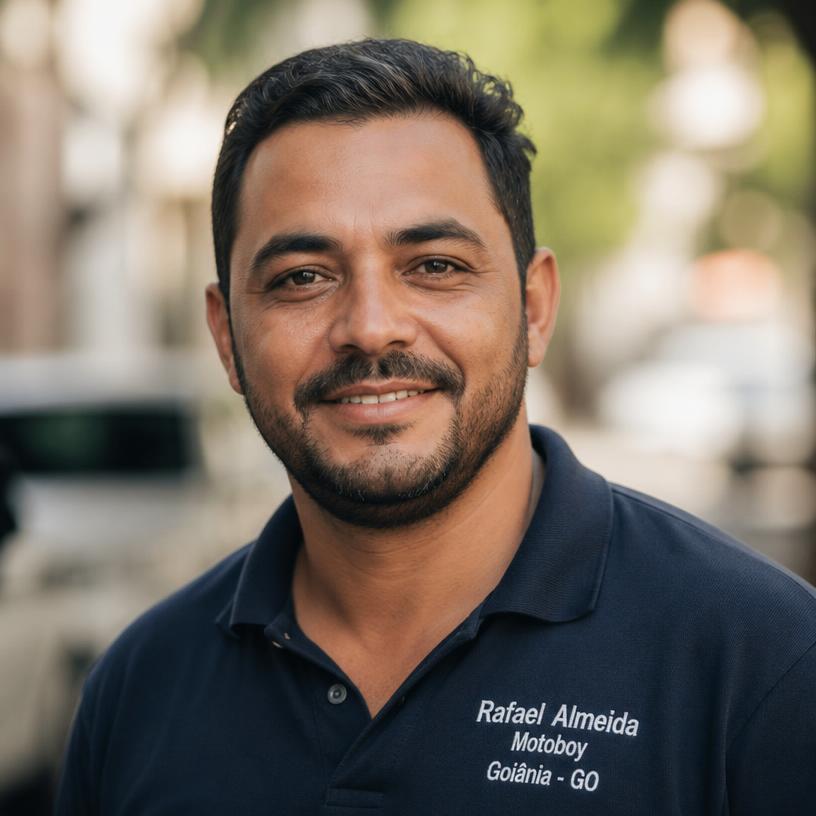 Retrato de Rafael Almeida, Entregador iFood · Goiânia